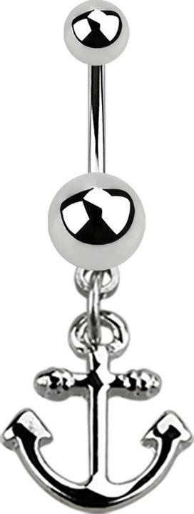 Immagine prodotto Star Piercing Banana in argento con ciondolo ad ancora (senza ottone, Acciaio chirurgico 316L)