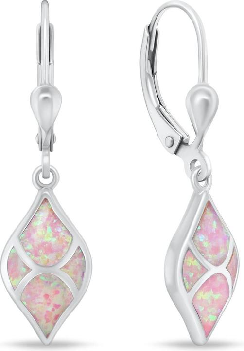 Immagine prodotto Brilio Silver - Charming silver earrings with pink opals EA1129WP (Argento)
