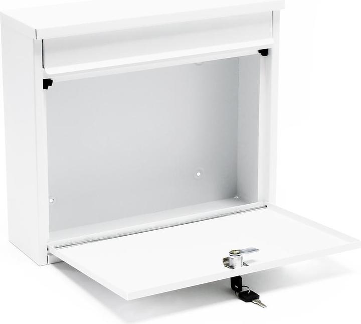 Immagine prodotto Wiltec Cassetta delle lettere V13 360x115x320mm serratura a ribalta Cassetta postale in acciaio