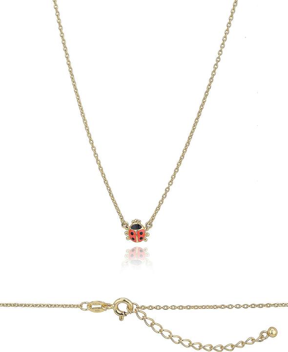 Immagine prodotto Leyda Gioielli per bambini Ladybug (Smalto, Argento 925 1 micron placcato oro giallo 18k)