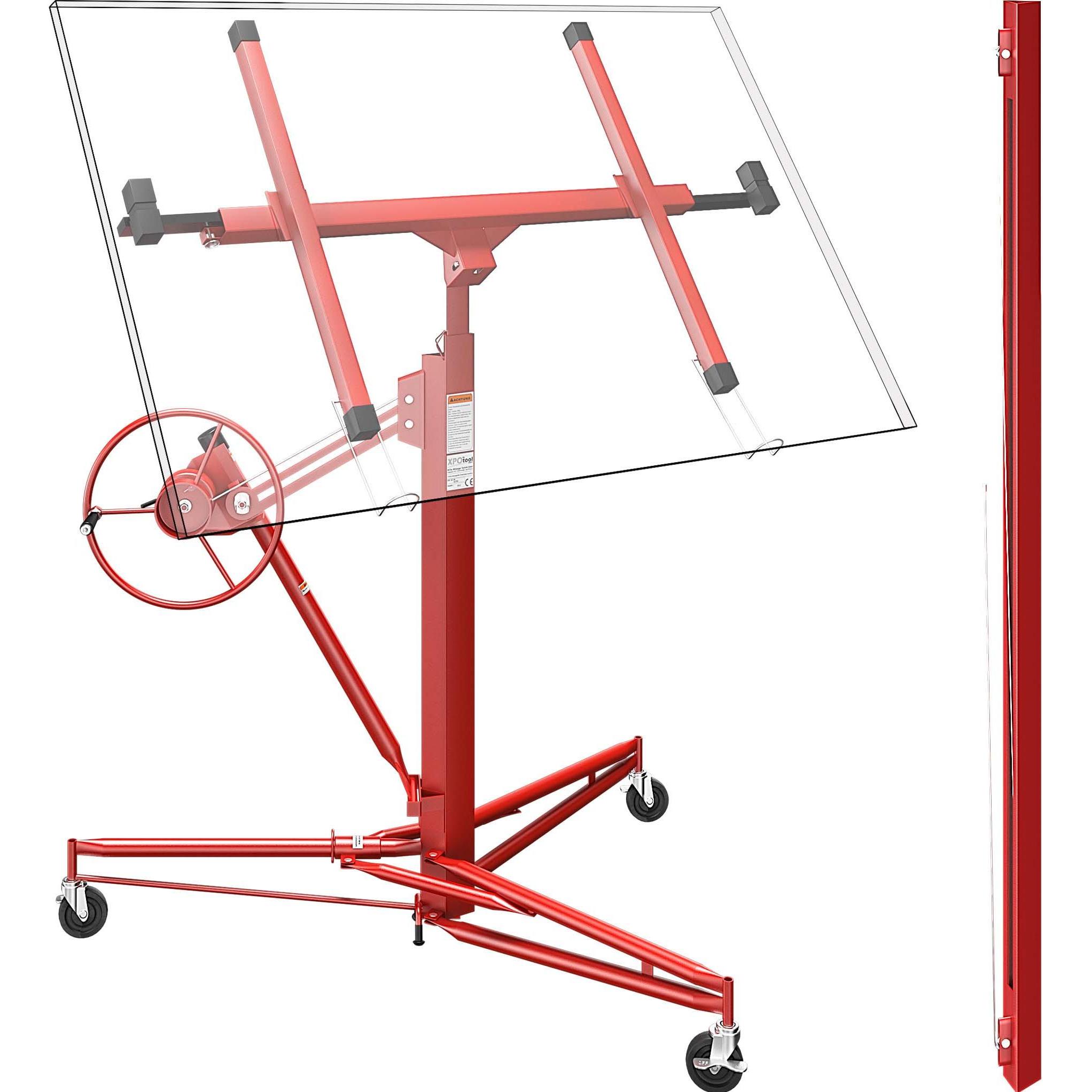 Wiltec, Profil + Stange, Plattenheber XXL Set 350 cm + 140 cm Paneelheber Montagehilfe Verlängerung 68 kg