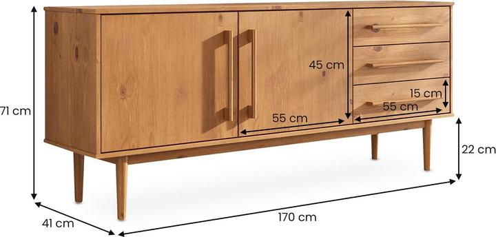 Image du produit IDIMEX Tecca (170 x 41 x 71 cm)