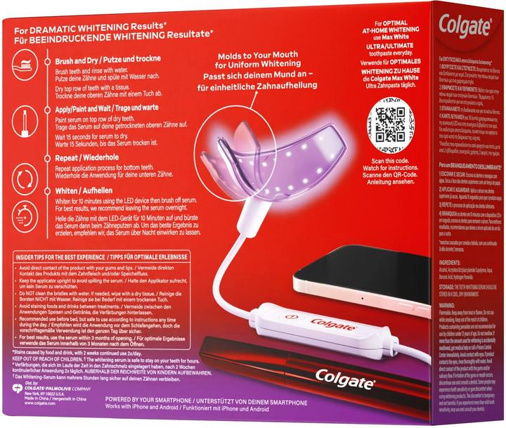 Produktbild Colgate Max White Ultim Whitening Kit (Bleaching LED Licht)