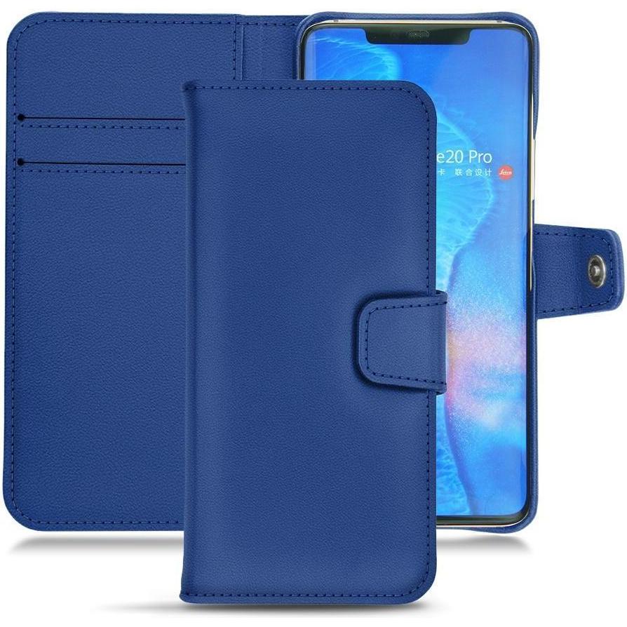 Noreve Lederschutzhülle Wallet (Huawei Mate 20 Pro), Smartphone Hülle, Blau