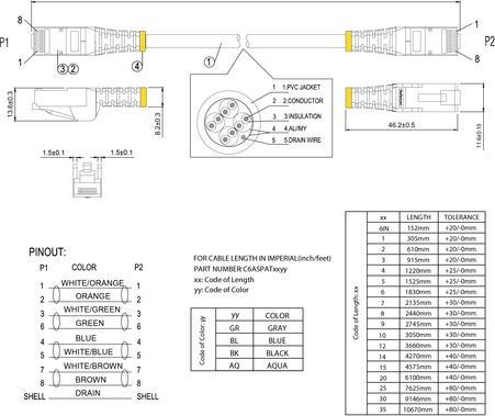 Actual product image StarTech Patch Cable Cat6a 0.5m Black (STP, CAT6a, 0.50 m)