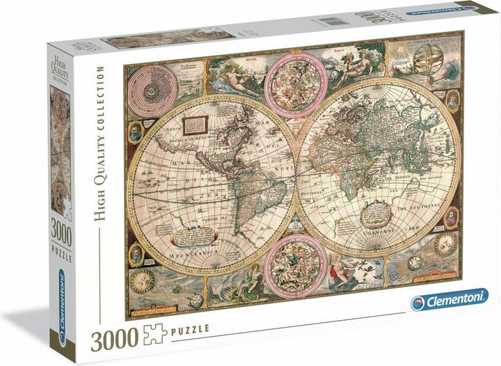 Clementoni Old Map Puzzlespiel (e) Landkarten (3000 Teile)