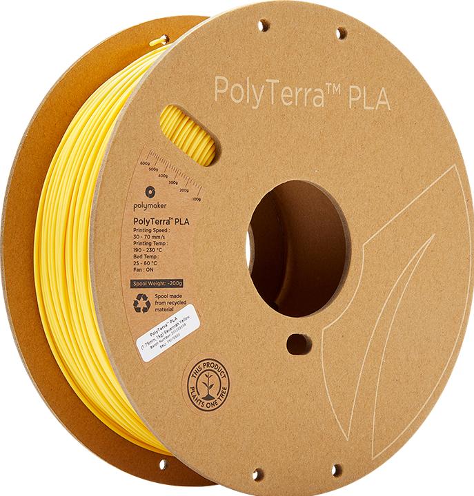 Produktbild Polymaker PolyTerra (PLA, 1.75 mm, 1000 g, Gelb)