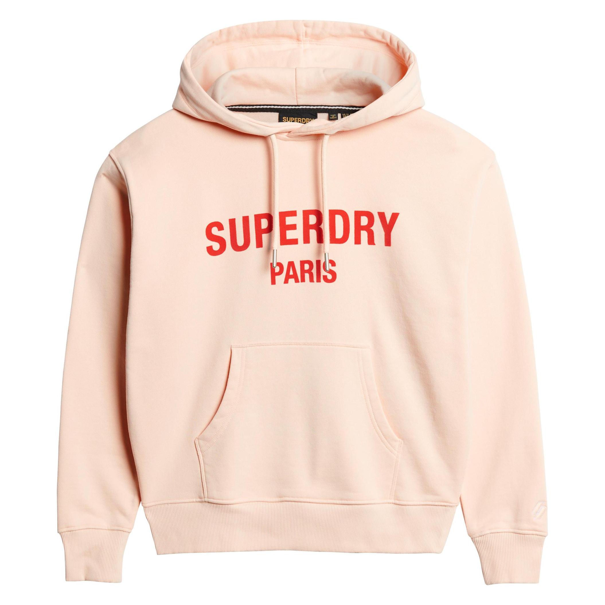 Superdry, Damen, Pullover, Locker Geschnittenes Sport Luxe Hoodie, Pink, (10XL)