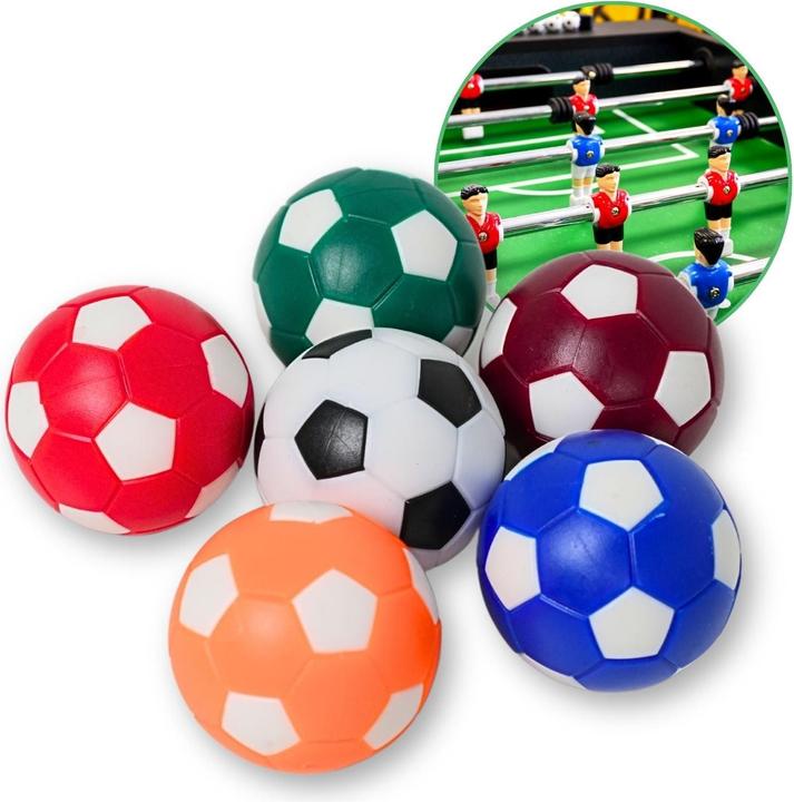 Hermex Set di 6 palline da calcio balilla Palline da calcio balilla Mini palloni da calcio di ricambio