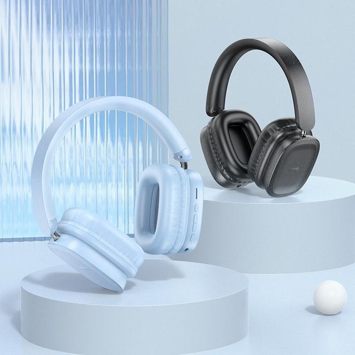 Actual product image Hoco Wireless headphones wireless headphones bluetooth W51 blue (46 h, Wireless)