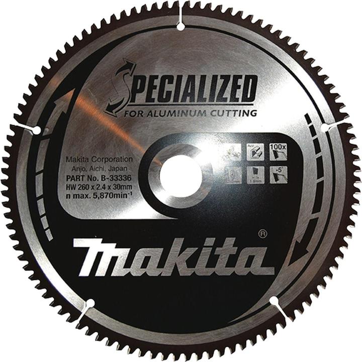 Produktbild Makita SPECIALIZED Sägeblatt 260x30x100Z (B-33336)