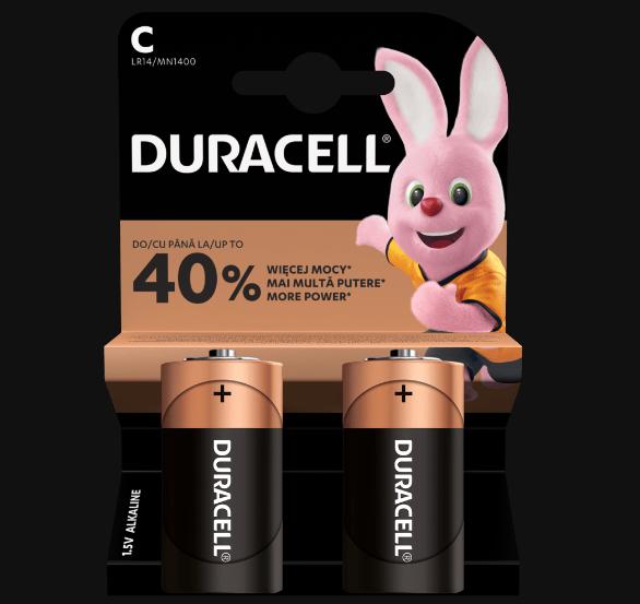 Image du produit Duracell 2 piles alcalines LR14 C jetables (2 pcs, C)