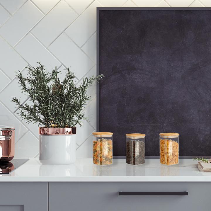 Immagine prodotto Relaxdays 3x barattolo di stoccaggio (1.20 l)