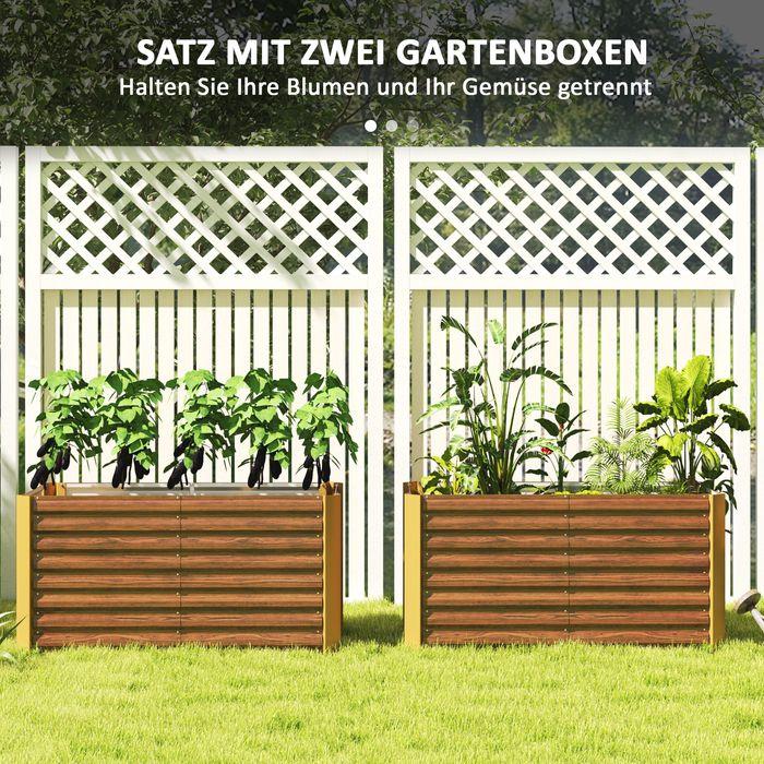Produktbild Swisshandel24 2er-Set Hochbeet, verzinkter Stahl, 120x60x60 cm