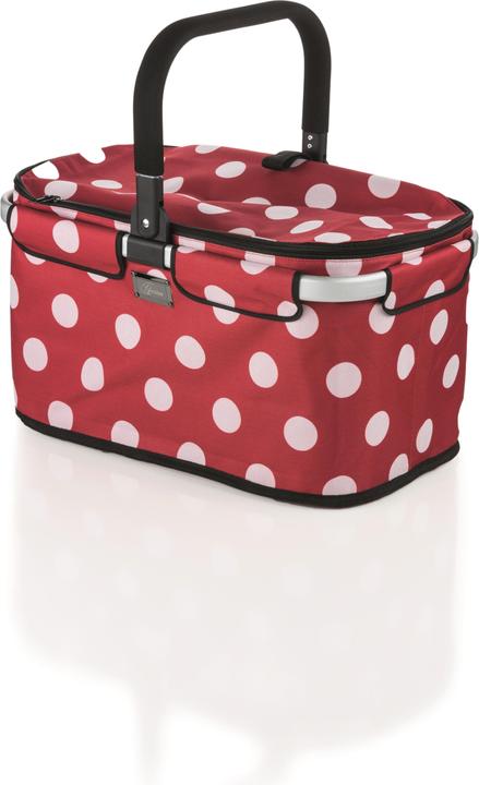 Actual product image Genius Falko shopping basket, red with white dots