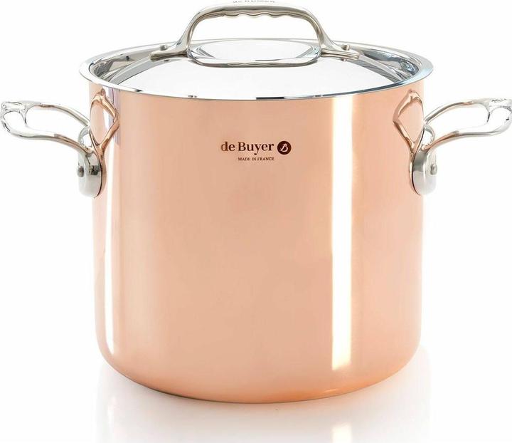 Immagine prodotto de Buyer Prima Matera Pentola di cottura a induzione, con coperchio (20 cm, Pentola, Rame, Acciaio inossidabile)