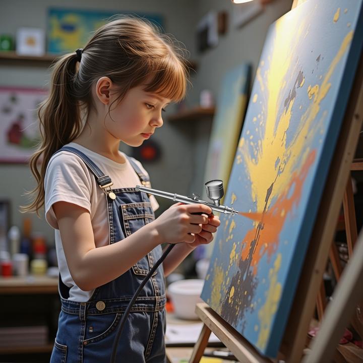 Produktbild Wiltec Airbrush Pistole HS-30-1 Air Brush Designs 0,3mm Düse Flüssigkeitsbecher