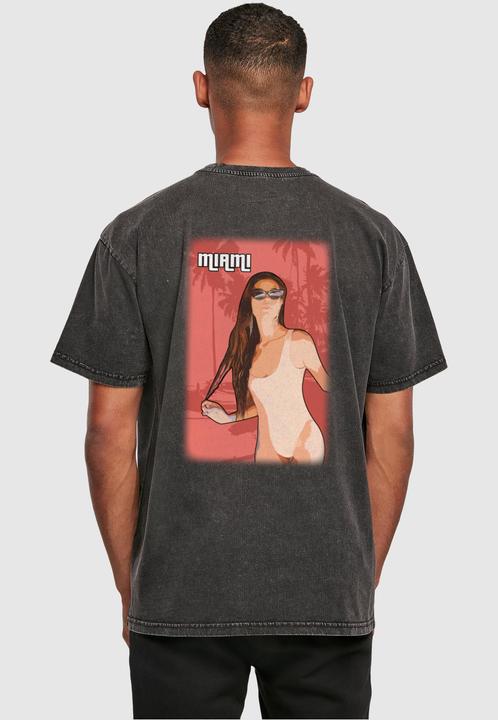 Immagine prodotto Merchcode Maglietta oversize pesante lavata con acido Grand Miami - 116977 (4XL)