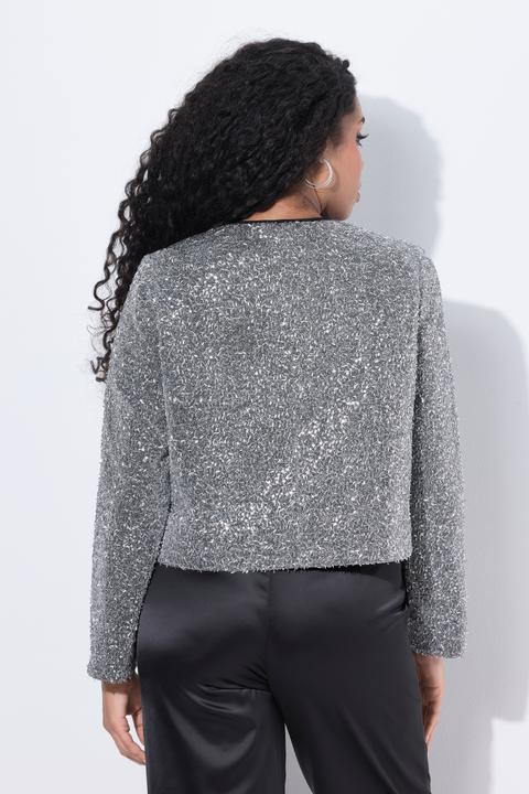 Actual product image Ulla Popken Beaded Boucle Textured Jacket (46, 48)