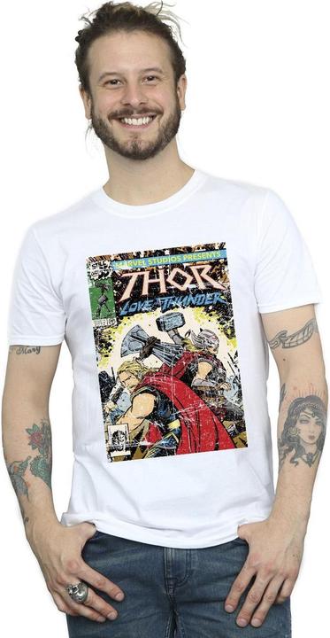Image du produit - T-shirt THOR LOVE AND THUNDER VINTAGE POSTER - Homme (3XL)