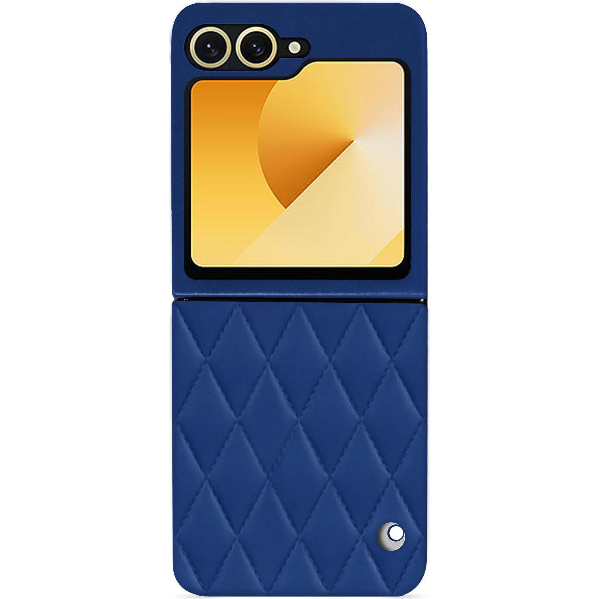 Noreve Lederschutzhülle Samsung Galaxy Z Flip6 (Samsung Galaxy Z Flip6), Smartphone Hülle, Blau