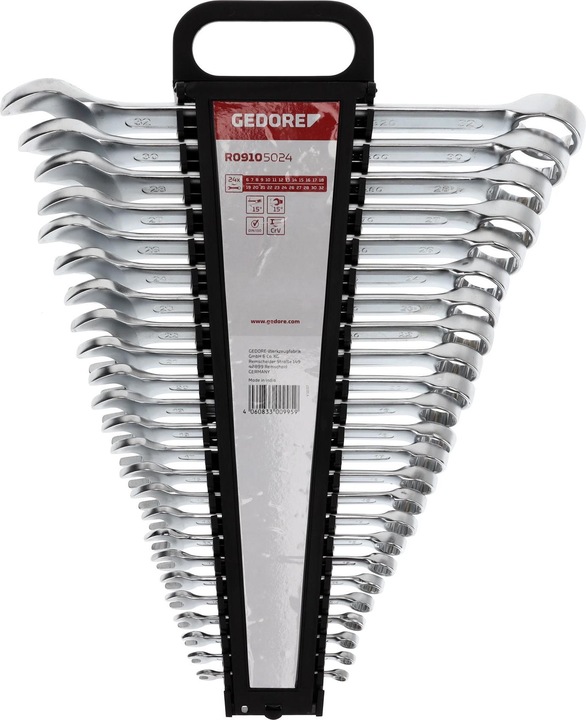 Actual product image Gedore Red Combination spanner set (32 mm, 6 mm, 7 mm, 8 mm, 9 mm, 10 mm, 11 mm, 12 mm, 13 mm, 14 mm, 15 mm, 16 mm, 17 mm, 18 mm, 19 mm, 20 mm, 21 mm, 22 mm, 23 mm, 24 mm, 26 mm, 27 mm, 28 mm, 30 mm)