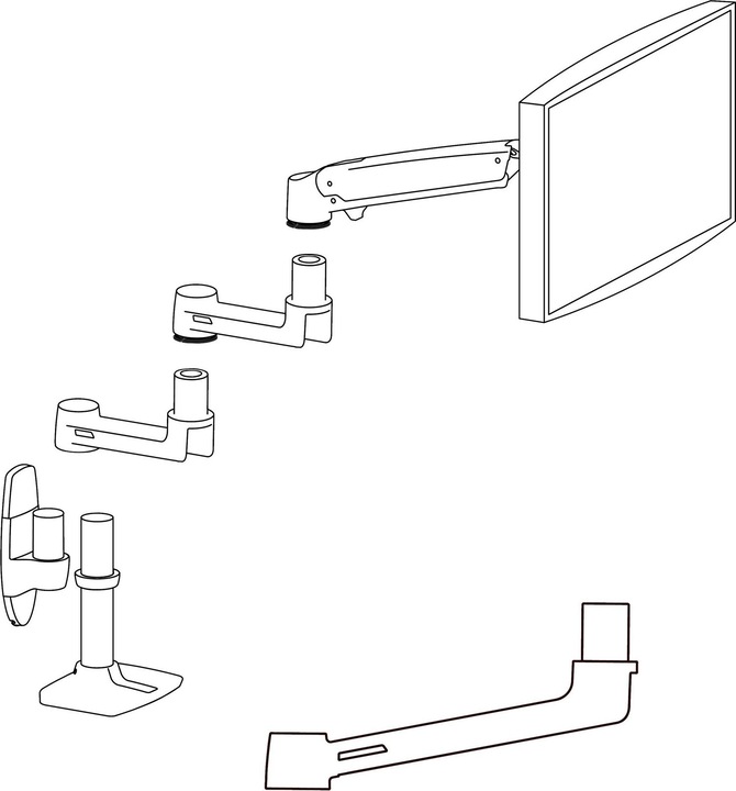Immagine prodotto Ergotron Estensione di 23 cm per i bracci LX (Asta)