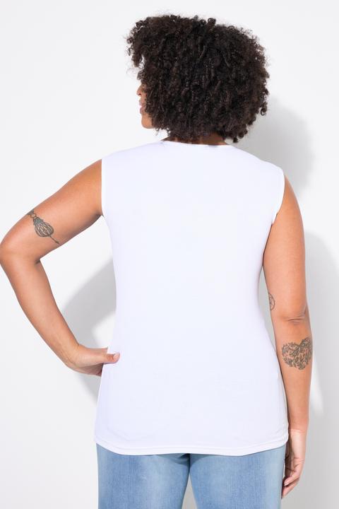 Produktbild Angel of Style Rippshirt, Slim Fit, Ziersteinchen (44)