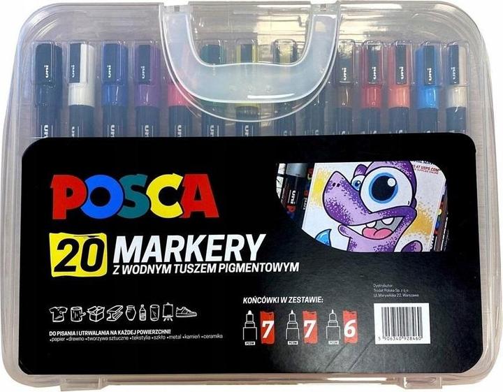Mitsubishi Marker im Kunststoffetui 20 Farben (20x)