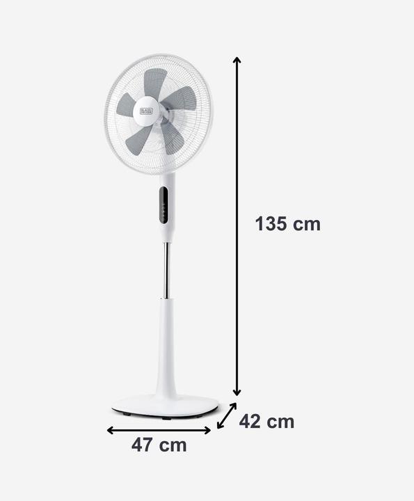 Produktbild Black & Decker Black+Decker BXEFP50E - Standventilator 110-115cm, 50W, 3 Geschwindigkeiten (62 dB)