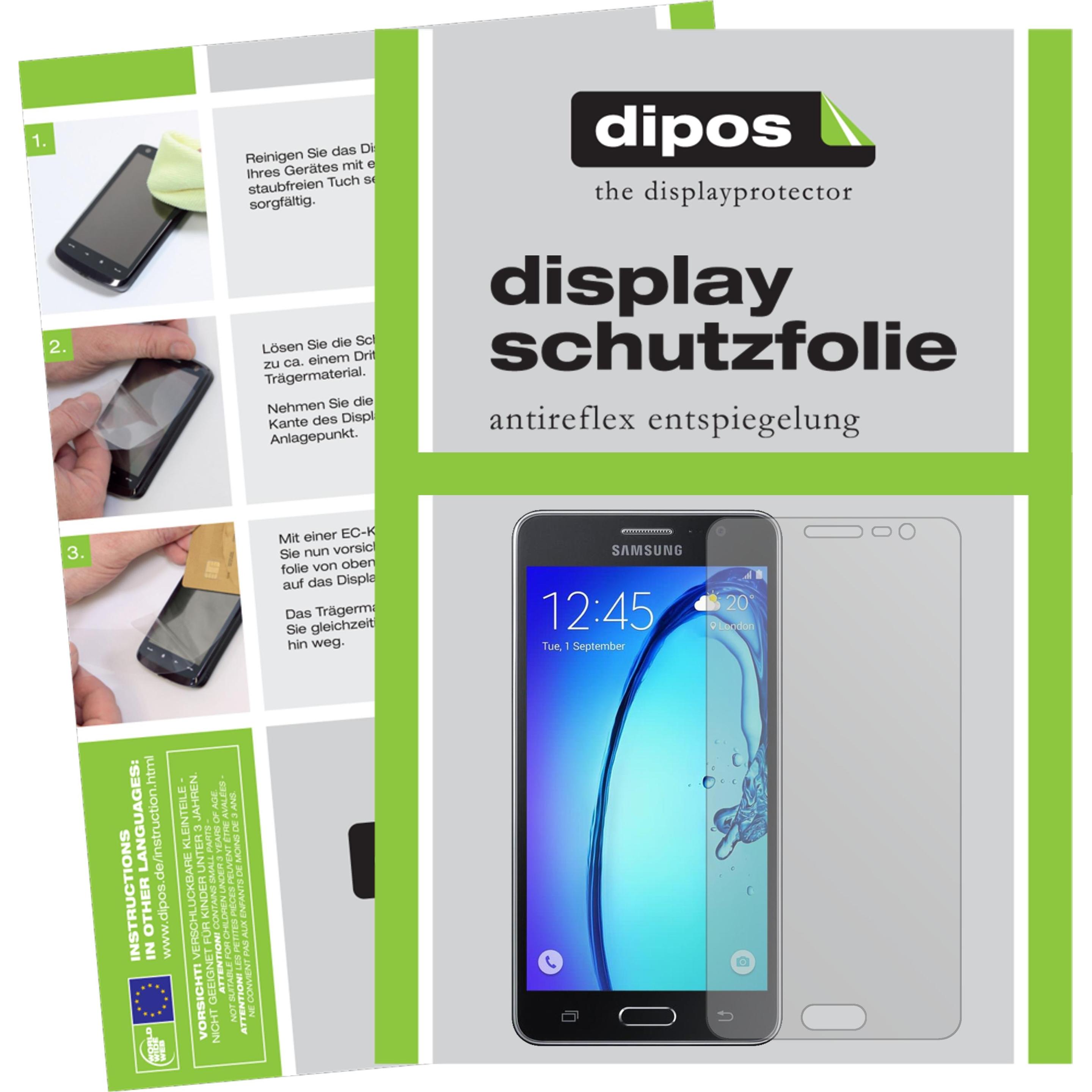 Dipos Displayschutzfolie Antireflex (2 Stück, Samsung Galaxy On6), Smartphone Schutzfolie, Transparent