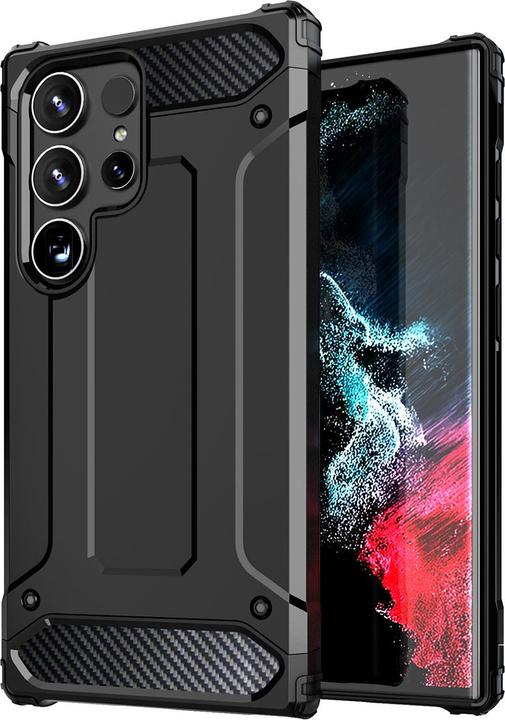 Produktbild Hurtel Hybrid Armor Case für Xiaomi Redmi Note 14 Pro+ 5G - Schwarz (Xiaomi Redmi Note 14 Pro+ 5G)