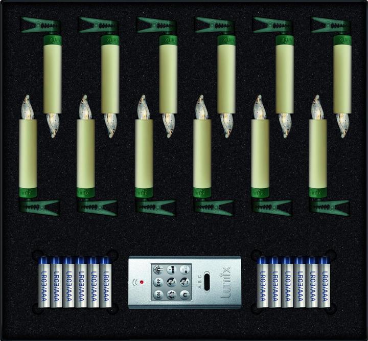 Image du produit Krinner Bougie de Noël à LED pour arbre de Noël - Ensemble de démarrage Superlight (12 x)