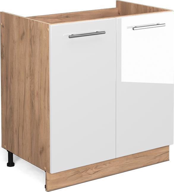 Goldkraft Eiche, Weiss Hochglanz