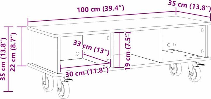 Actual product image vidaXL TV-Ständer (35 x 100 x 35 cm)
