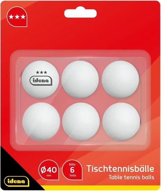 Produktbild Idena Tischtennisbälle 6er,3 Stern, Ø ca.40mm (6 Stk.)