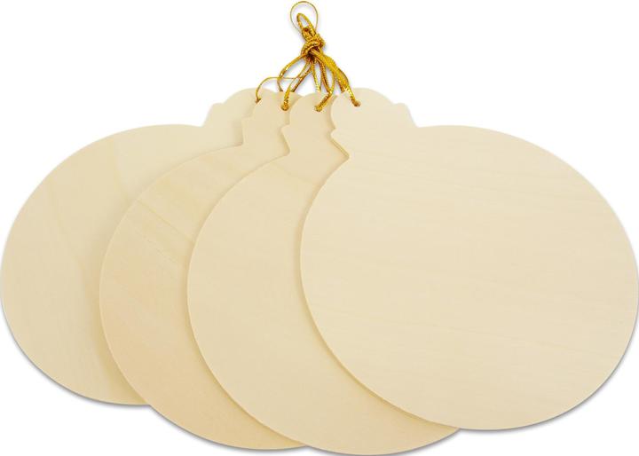 Actual product image Sunnysue Wooden Christmas Ball Pendant