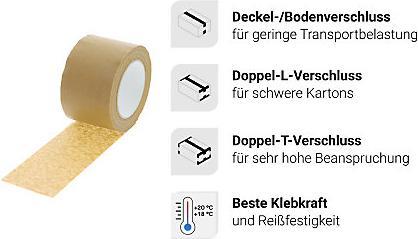 Image du produit kaiserkraft Ruban d'emballage E-Commerce, renforcé de fils, 75 mm, 5 fils, lot de 6 de 50 m. (75 mm)