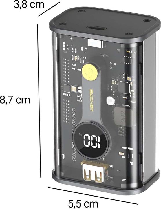 Immagine prodotto Wekome Banca di potenza Super Charging PD (10000 mAh, 22.50 W)