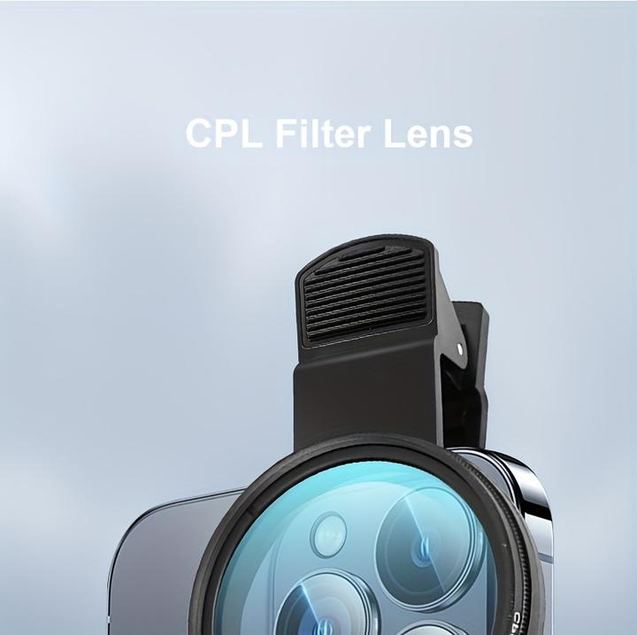 Immagine prodotto PhoneLook Professioneller Polarisationsfilter für Smartphone (iPhone, Samsung) mit drehbarem Clip, HD-Farbenwi