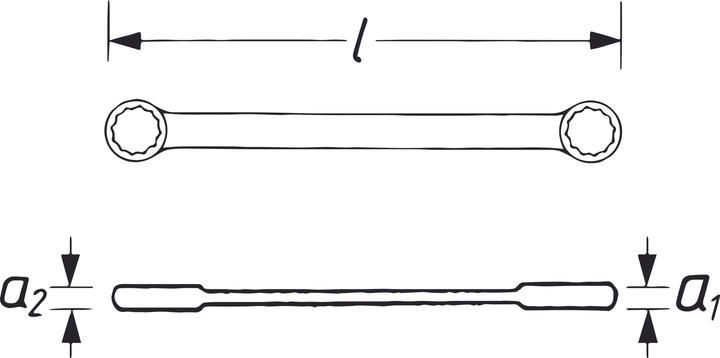 Produktbild Vigor Doppel Ratschen-Ringschlüssel ∙ V2705 ∙ Aussen Doppel-Sechskant Profil ∙ 10 x 13 · 17 x 19 (10 mm, 13 mm, 17 mm, 19 mm)