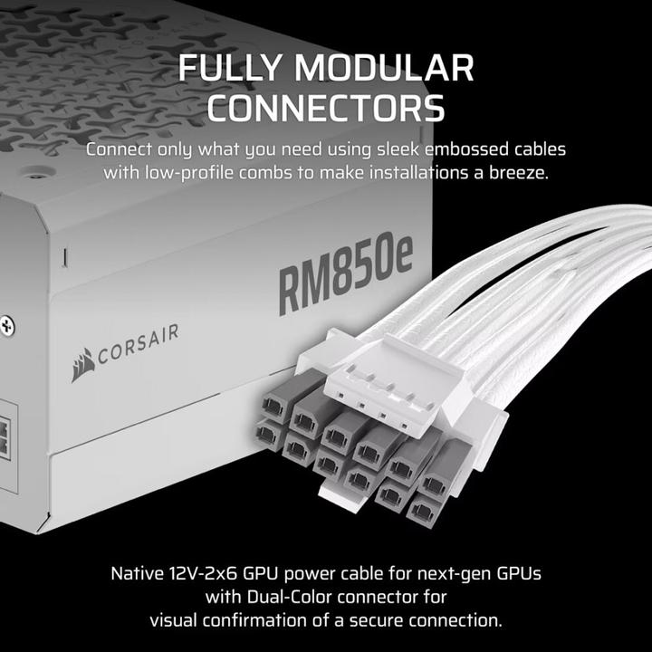Produktbild Corsair PSU RMe White 850W 80+Gold FM ATX3.1 2025 (850 W)