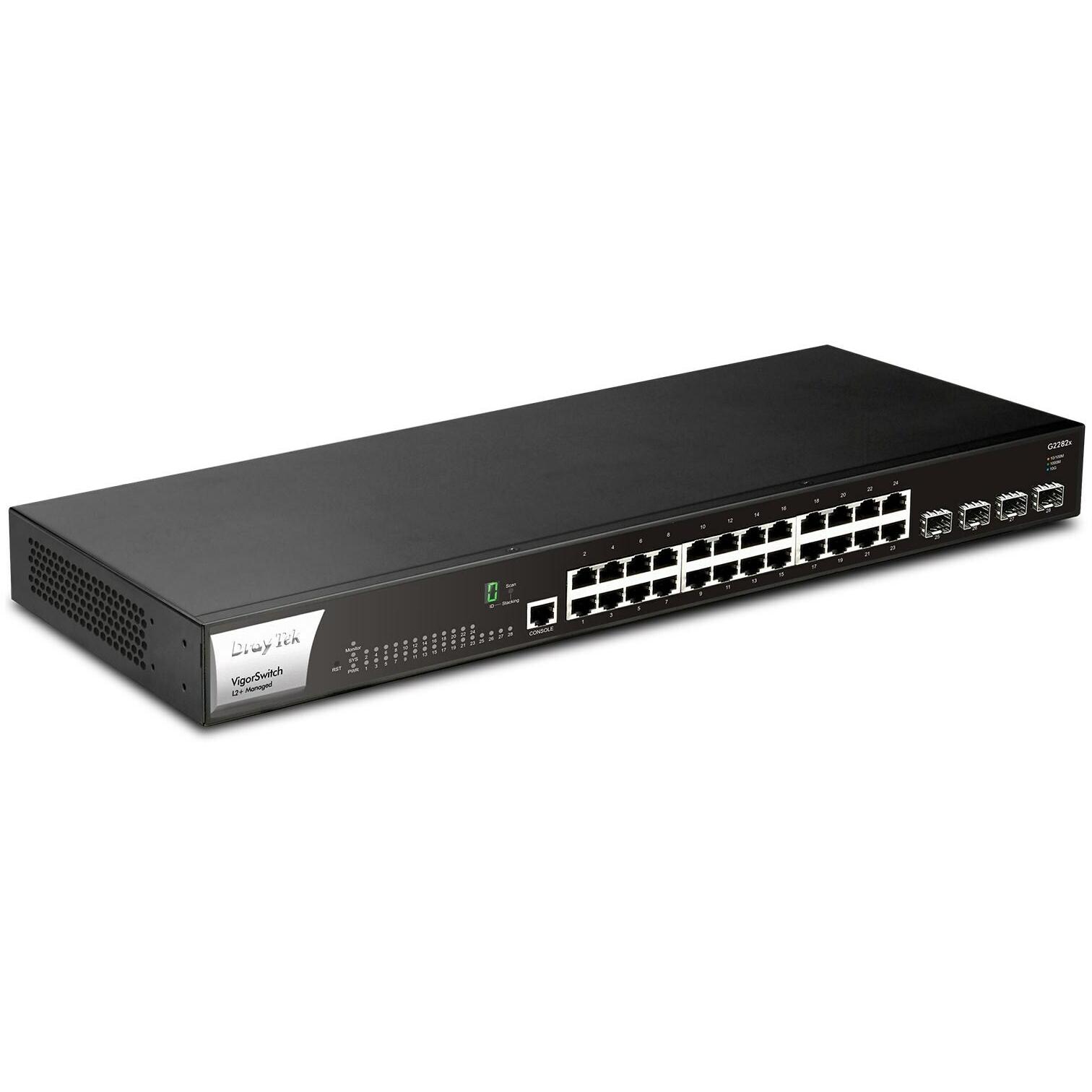 Draytek Switch VigorSwitch G-2282X 4*SFP+/24*GE (28 Ports), Netzwerk Switch