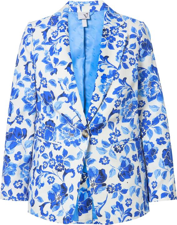 Produktbild Ulla Popken Blazer, Blütenmuster, Reverskragen, Rückenschlitz (46)