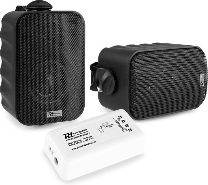 Produktbild Power Dynamics Aussenlautsprecher - BT10 -Verstärker mit Bluetooth und 3 " schwarzen Lautsprechern