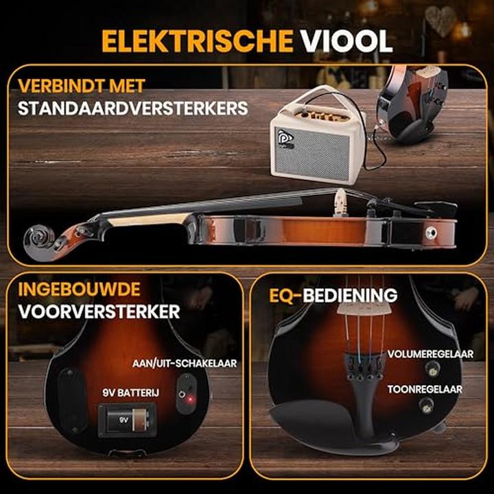 Immagine prodotto Pyle Violino Elettrico Silenzioso (Giocherellare, 4/4)