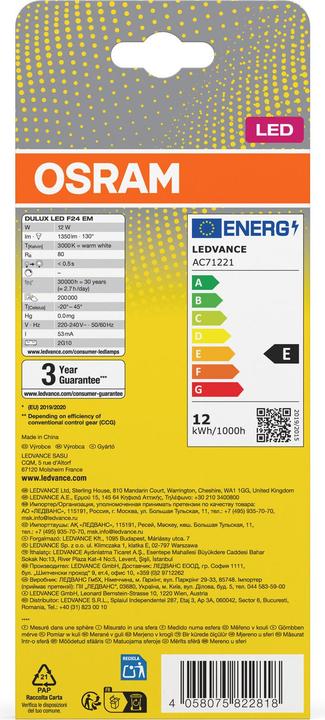 Produktbild Osram Dulux F (2G10, 12 W, 1350 lm, 1 x, E)