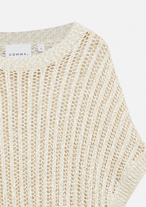 Produktbild Comma Häkelstricktop mit tonalen Baby-Pailletten (S)