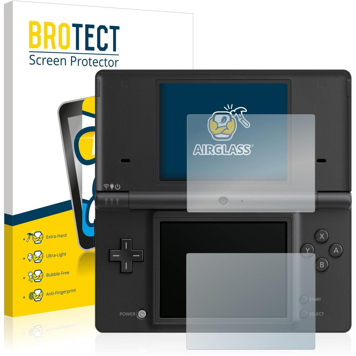 BROTECT AirGlass Panzerglasfolie (DSi XL), Weiteres Gaming Zubehör, Transparent