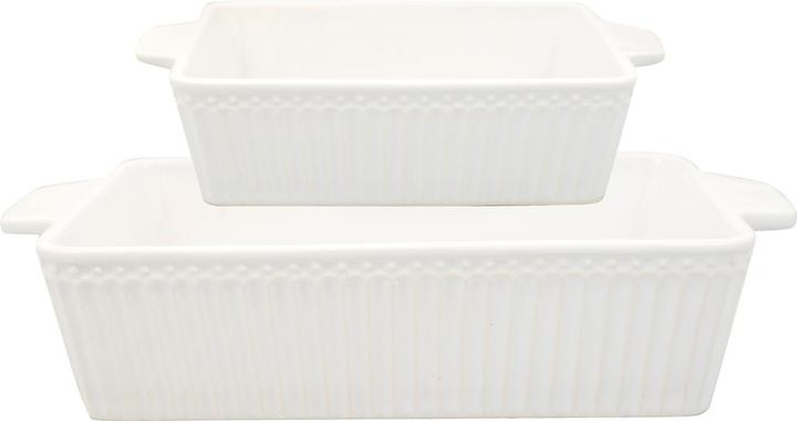 Actual product image Greengate Alice casserole dish white small Set2